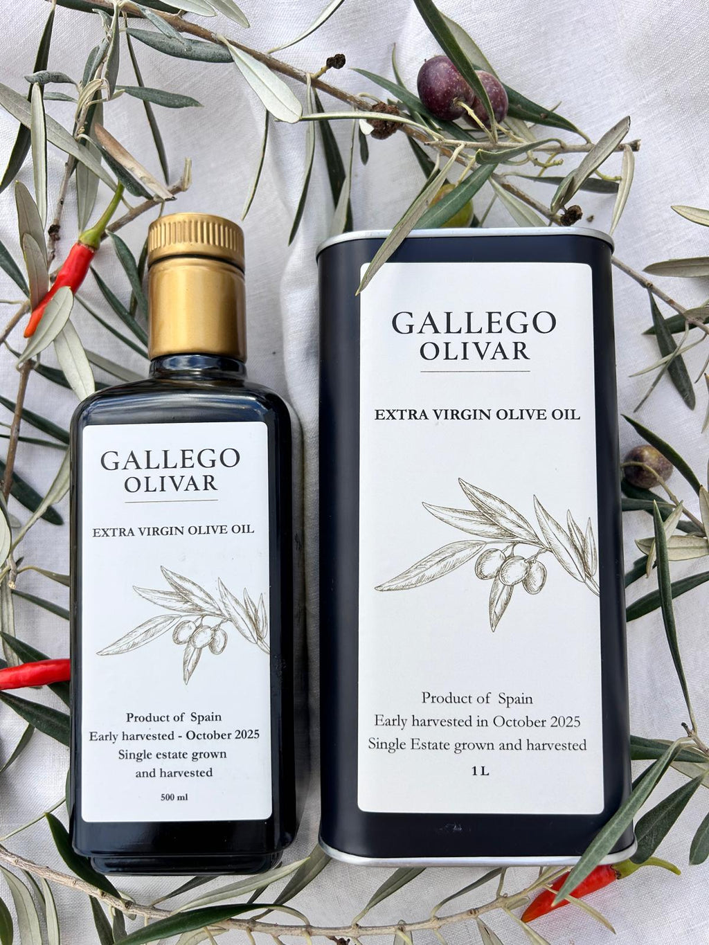 Pakket 500ml+1000ml olijfolie (EVOO)